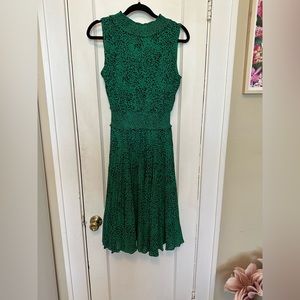 Green and black leopard print tank dress